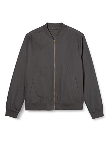 Marca Amazon - find. Cotton Canvas Chaqueta bomber para Hombre, gris (Charcoal), XXL, Label: XXL