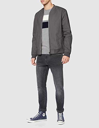 Marca Amazon - find. Cotton Canvas Chaqueta bomber para Hombre, gris (Charcoal), XXL, Label: XXL