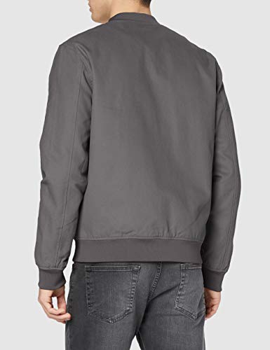 Marca Amazon - find. Cotton Canvas Chaqueta bomber para Hombre, gris (Charcoal), XXL, Label: XXL