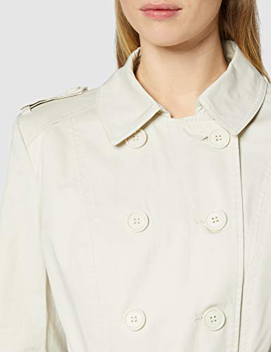 Marca Amazon - find. Gabardina Corta Estilo Trench para Mujer, Beige (Ecru), 44, Label: XL