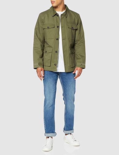 Marca Amazon - find. Guerrera de Algodón Hombre, Verde (Khaki), XXL, Label: XXL