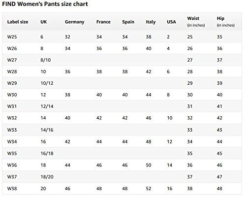 Marca Amazon - find. Jeggings para Mujer, Negro (Black), 34W / 32L, Label: 34W / 32L