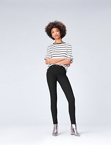 Marca Amazon - find. Jeggings para Mujer, Negro (Black), 34W / 32L, Label: 34W / 32L