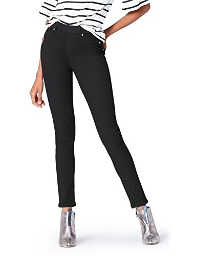 Marca Amazon - find. Jeggings para Mujer, Negro (Black), 34W / 32L, Label: 34W / 32L