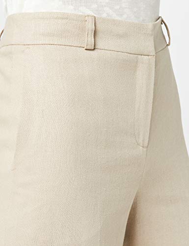 Marca Amazon - find. Pantalón Ancho de Lino Mujer, Beige (Stone), 46, Label: XXL