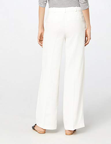 Marca Amazon - find. Pantalón Ancho de Lino Mujer, Blanco (White), 44, Label: XL