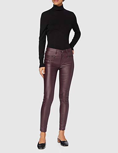 Marca Amazon - find. Pantalones Mujer, Burdeos oscuro (arándano), 44, Label: XL