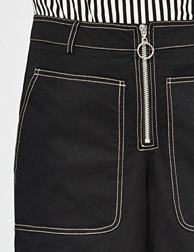 Marca Amazon - find. Pantalones Tobilleros Anchos Mujer, Azul (Navy2), 38, Label: S