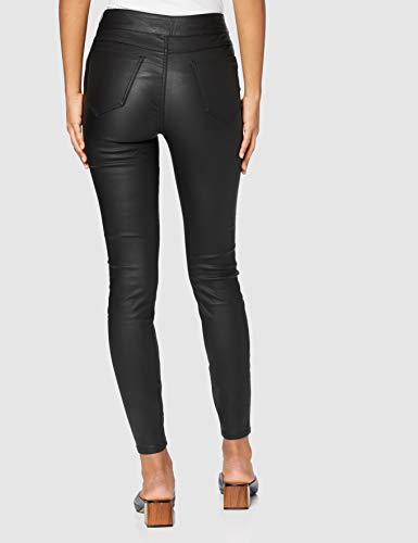 Marca Amazon - find. Pu Coated Pantalones Mujer, Negro (Black), 48, Label: 3XL