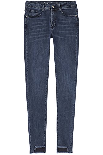Marca Amazon - find. Vaqueros Ceñidos de Tiro Alto Mujer, Azul (Mid Blue), 26W / 32L, Label: 26W / 32L