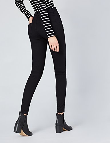 Marca Amazon - find. Vaqueros Súper Ajustados Mujer, Negro (Black), 36W / 32L, Label: 36W / 32L