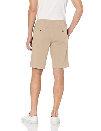 Marca Amazon - Goodthreads: pantalones cortos de lona elásticos para hombre con tiro de 28 cm., Caqui Claro, US L (EU L)