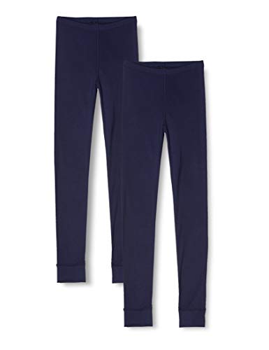 Marca Amazon - IRIS & LILLY Leggins Interiores Mujer, Pack de 2, Azul (Navy), S, Label: S