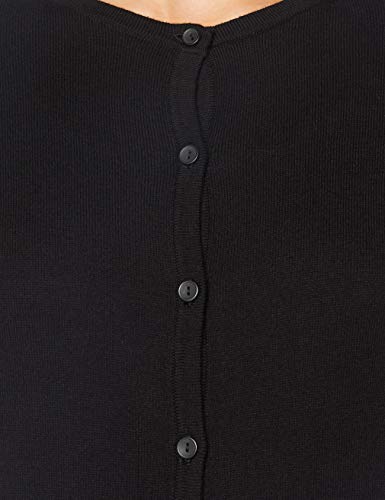 Marca Amazon - MERAKI Chaqueta de Algodón Mujer Cuello Redondo, Negro (Black), 40, Label: M