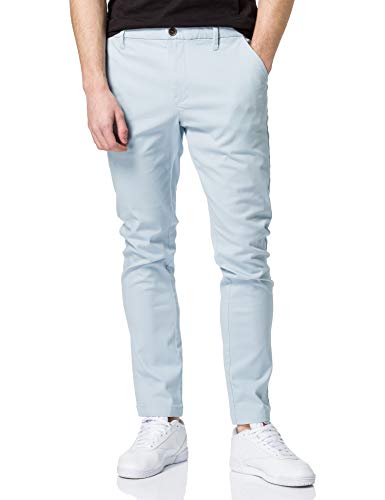 Marca Amazon - MERAKI Pantalones Chinos Estrechos Hombre, Azul (Cashmere Blue), 40W / 32L, Label: 40W / 32L