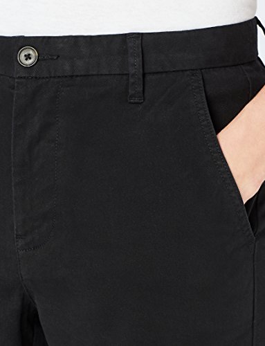 Marca Amazon - MERAKI Pantalones Chinos Estrechos Hombre, Negro (Black), 38W / 34L, Label: 38W / 34L