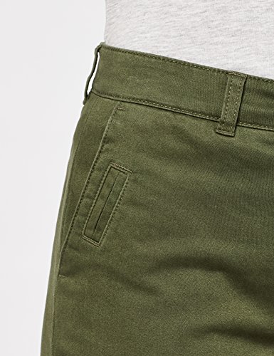Marca Amazon - MERAKI Pantalones Chinos Estrechos Mujer, Verde (Winter Moss: 18-0523 Tcx), 40, Label: M