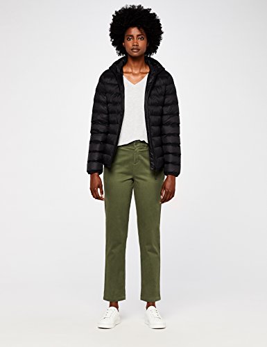 Marca Amazon - MERAKI Pantalones Chinos Estrechos Mujer, Verde (Winter Moss: 18-0523 Tcx), 40, Label: M