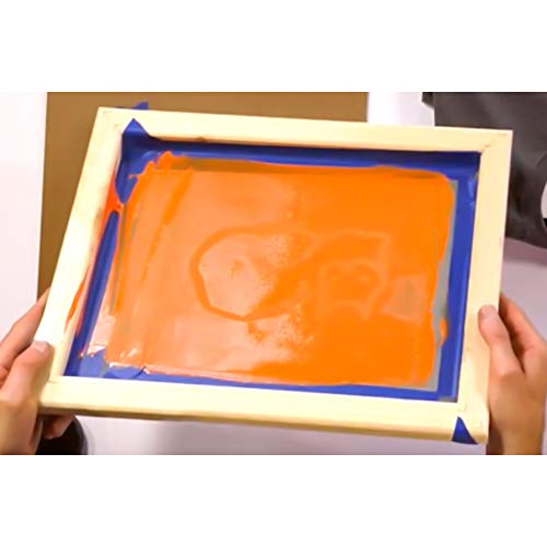 Marco de serigrafía, seda serigrafiada, malla blanca de 110t, resistente y duradero, apto para serigrafía, camisetas impresas, mochilas, bolsos, suelos, ventanas, 35,5 x 25,4 cm