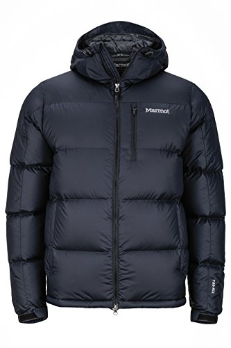 Marmot Guides Down Hoody Chaqueta De Plumas Aislante Ligera, 700 Pulgadas Cúbicas, Chaqueta para Exteriores, Anorak Resistente Al Agua, Resistente Al Viento, Hombre, Black, XL