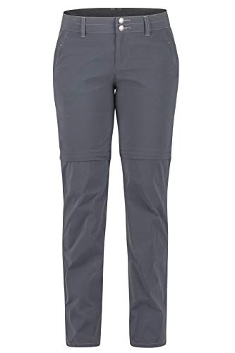 Marmot Wm's Kodachrome Convertible Pant Pantalones de Trekking, Zip Off, Pantalones Outdoor, Pantalones Largos con Perneras extraíbles, Mujer, Dark Steel, M