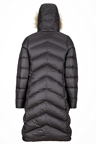 Marmot Wm's Montreaux Coat Chaqueta De Plumas Aislante Ligera, 700 Pulgadas Cúbicas, Abrigo para Exteriores, Anorak Resistente Al Agua, Resistente Al Viento, Mujer, Black, L