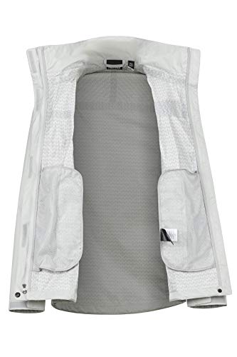 Marmot Wm's Precip Eco Jacket Chubasqueros, Chaqueta Impermeable, A Prueba De Viento, Impermeable, Transpirable, Mujer, Platinum, M