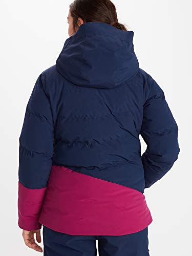 Marmot Wm's Slingshot Jacket Chaqueta de Plumas para la Nieve, 700 Pulgadas cúbicas, Ropa de esquí y Snowboard, Resistente al Viento, Resistente al Agua, Transpirable, Mujer, Arctic Navy/Wild Rose, M