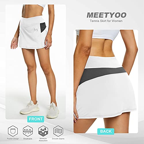 MEETYOO Mujer Falda Cortas Tennis Skirt Aesthetic Golf Falda para Deporte Corriendo Fitness