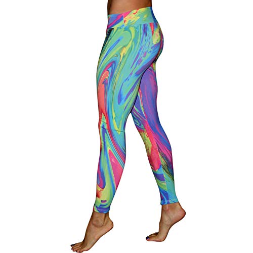 MEIbax Leggings Deportes Pantalones para Mujeres de Estampado de Las Entrenamiento Gimnasio Correr de Fitness Gym Yoga Pantalon Deportivo Mallas Running Workout Pantalones elásticos