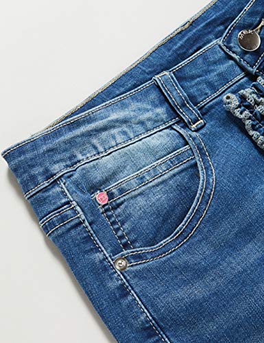 MEK Minigonna Jeans Falda, Gris (Stone Wash 01 148), 164 (Talla del Fabricante: 14A) para Niñas