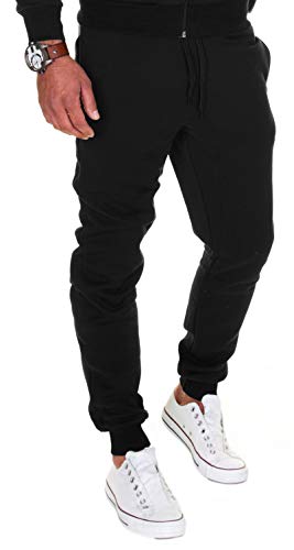 MERISH Pantalones de chándal para hombre de algodón, corte ajustado, 283 283 Negro S