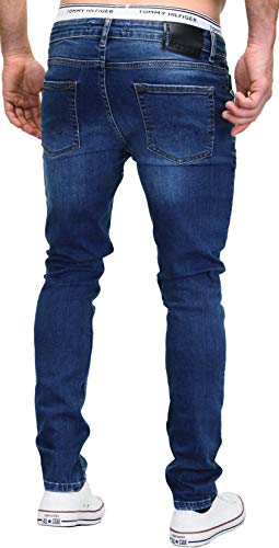 MERISH Vaqueros para hombre Slim Fit Denim 1501 501-1 azul oscuro. 32W x 32L