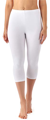 Merry Style Leggins 3/4 Mallas Deportivas Mujer MS10-144 (Blanco, XS)