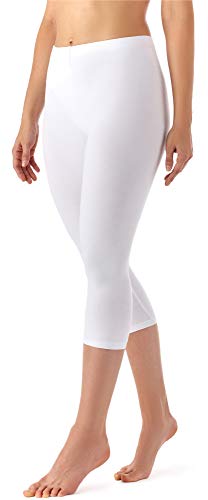 Merry Style Leggins 3/4 Mallas Deportivas Mujer MS10-144 (Blanco, XS)