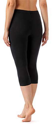 Merry Style Leggins 3/4 Mallas Deportivas Mujer MS10-144 (Negro, L)