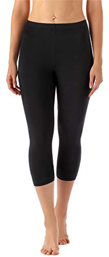 Merry Style Leggins 3/4 Mallas Deportivas Mujer MS10-144 (Negro, L)