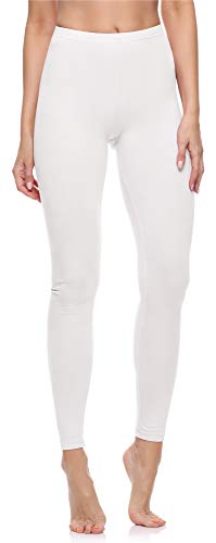 Merry Style Leggins Largos Mallas Deportivas Mujer MS10-198 (Blanco, S)