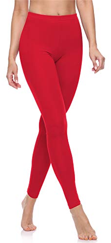 Merry Style Leggins Largos Mallas Deportivas Mujer MS10-198 (Rojo, L)