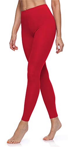 Merry Style Leggins Largos Mallas Deportivas Mujer MS10-198 (Rojo, L)