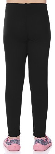 Merry Style Leggins Mallas Pantalones Largos Ropa Deportiva Niña MS10-130 (Negro, 116 cm)