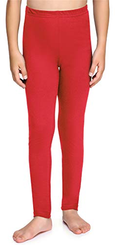 Merry Style Leggins Mallas Pantalones Largos Ropa Deportiva Niña MS10-225(Rojo, 134 cm)