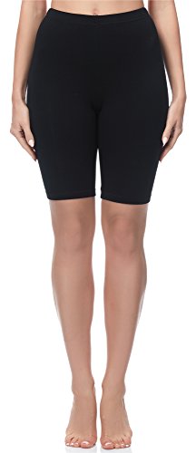 Merry Style Mallas Cortas Leggins Mujer MS10-200 (Negro, XL)