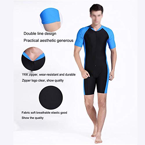 MHSHKS Trajes De Neopreno Piel De Buceo Hombres Y Mujeres Traje De Salto De Manga Corta De Una Pieza Traje De Baño Traje De Baño Ropa De Playa para Hacer Surf, Nadar, Deportes Acuáticos