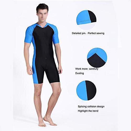 MHSHKS Trajes De Neopreno Piel De Buceo Hombres Y Mujeres Traje De Salto De Manga Corta De Una Pieza Traje De Baño Traje De Baño Ropa De Playa para Hacer Surf, Nadar, Deportes Acuáticos