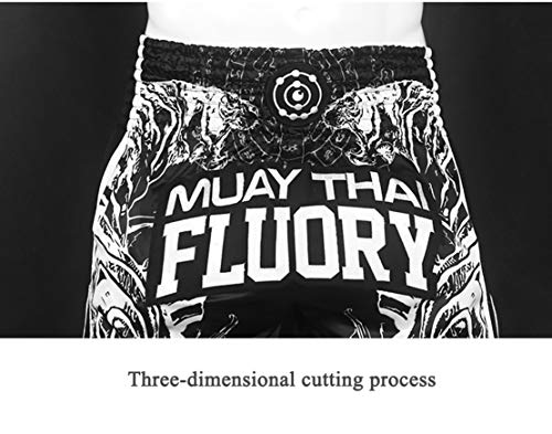Mikelabo Muay Thai Fight Shorts, MMA Boxeo Shorts Boxeo Peto Entrenamiento Boxeo Hombre/Mujer MMA Entrenamiento calzón Grappling Martial Combat Shorts Shorts de Entrenamiento Arts Kickboxing