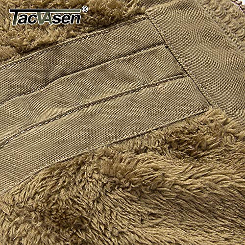 Militares Espesando Vellón Chaqueta Para Hombre Invierno Casual Chaqueta Con Capucha Chaqueta Piloto Carga Chaquetas De Algodón Amortubonosa Parque Parka Hombre ( Color : Khaki , Size : CN 3XL(US M) )