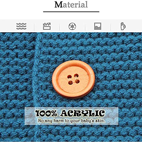 mimixiong Bebé niño de Abrigo Capa Chaqueta otoño Invierno Encapuchados Ropa Caliente(Azul,6-12 Meses)