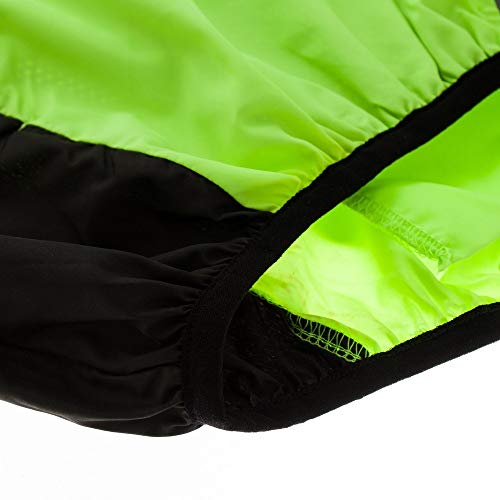 MiOYOOW Chaqueta de Ciclismo, Cortaviento Jersey para Hombre Ajustable Dobladillo Chubasquero con Tira Reflectante