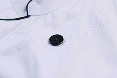 MISEMIYA - Chaquetas Chef Cocinero con BOTÓN REFORMADO MARMINTÓN SOLLASTRE GUISANDERO ADOBADOR Salsero - Ref.8421B - XL, Negro